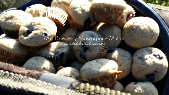 Mini Blueberry Mascarpone Muffins