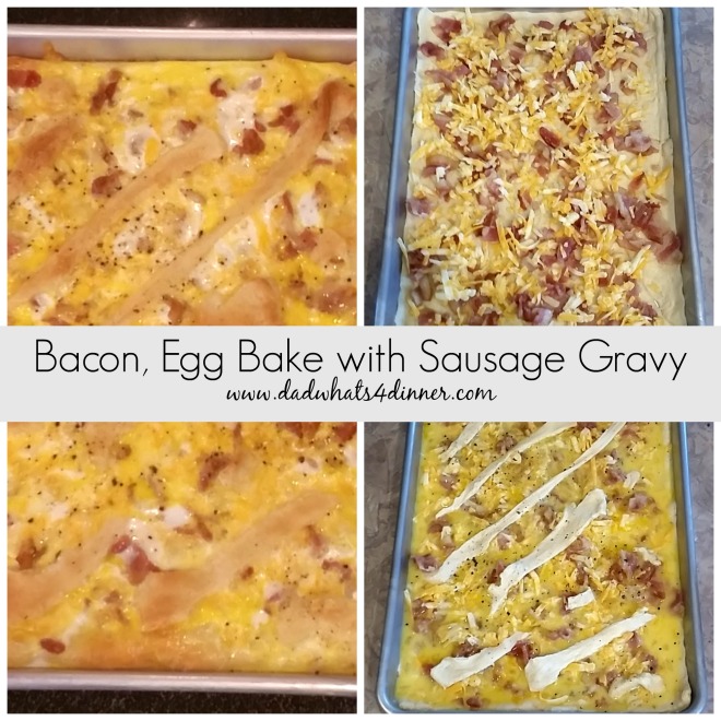 Bacon and Egg Bake with Sausage Gravy