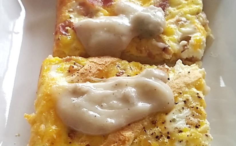 Bacon and Egg Bake with Sausage Gravy