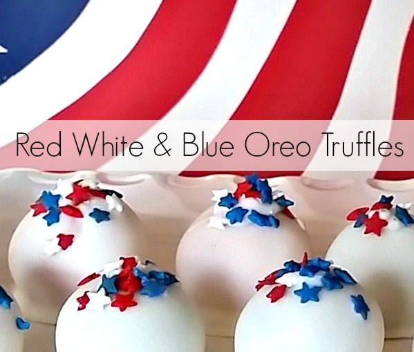 Red, White & Blue Oreo Truffles