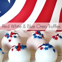 Red, White & Blue Oreo Truffles